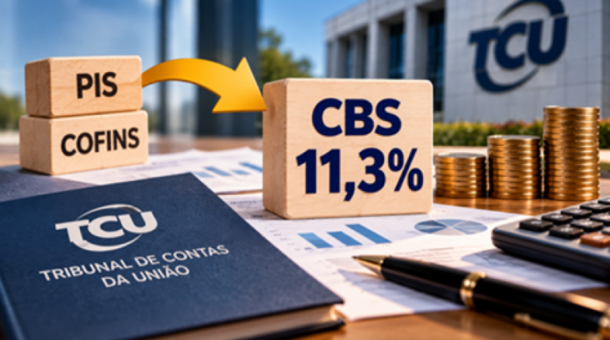 TCU PROPÕE ALÍQUOTA DE REFERÊNCIA DE 11,3% PARA CBS EM 2027, QUE SUBSTITUI PIS E COFINS